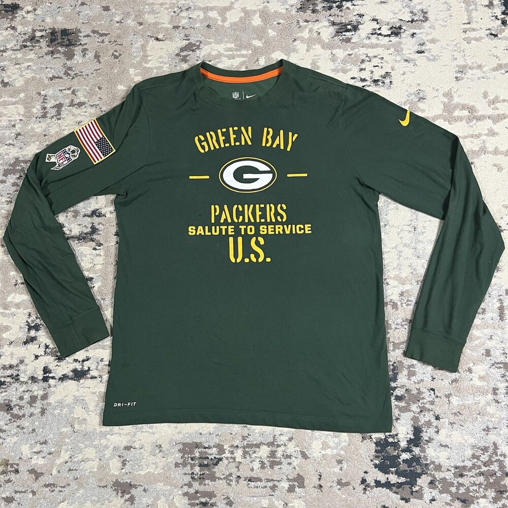 Green Bay Packers Salute to US Service Nike On-Field The Nike Tee T-Shirt Mens M